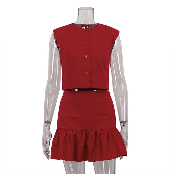 Conjunto Dos Piezas: Top Sin Mangas y Falda Cola de Pez - Image 6