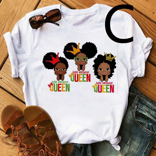 Camiseta Estampada Mujer African Black Girl - Manga Corta - Image 44