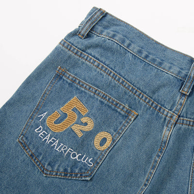 Shorts de Mezclilla Rotos con Bordado para Hombre - Image 9