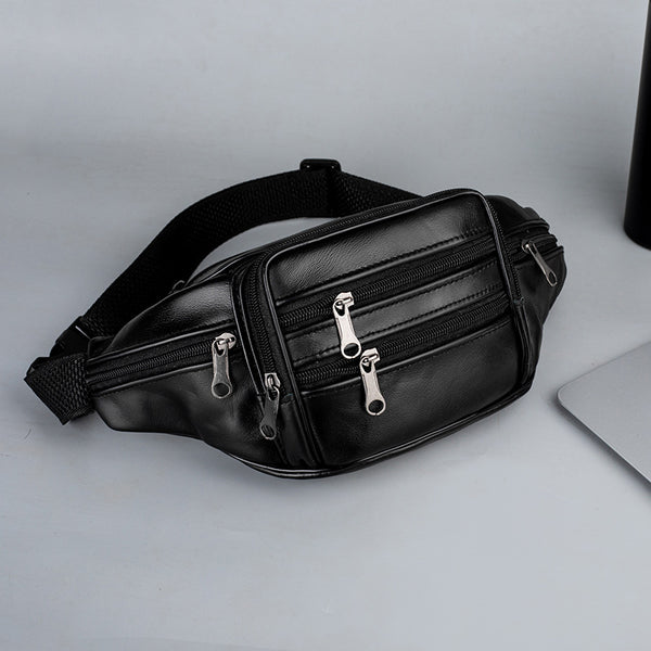 Riñonera Deportiva de Cuero Genuino para Hombre, Bolsa Invisible para Correr - Image 5