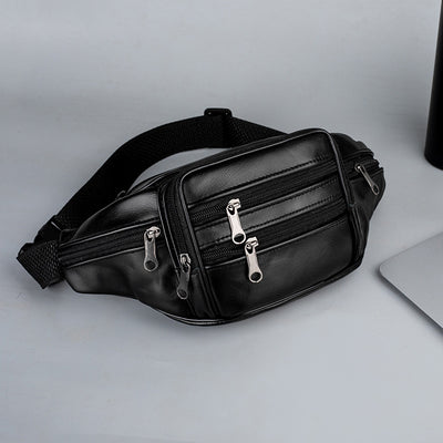 Riñonera Deportiva de Cuero Genuino para Hombre, Bolsa Invisible para Correr - Image 5