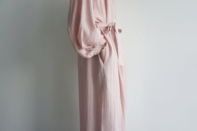 Vestido Camisero Mujer con Patrón Vertical Francés - Image 8