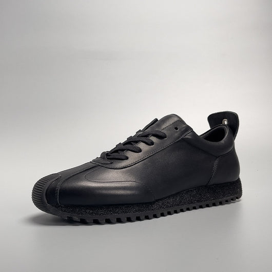 Zapatos Casuales de Cuero Genuino para Hombre - Diseño Simple en Negro - Image 2