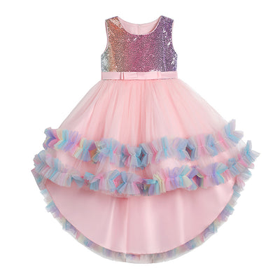 Vestido de Niña Floral con Encaje para Desfile y Presentaciones - Image 5