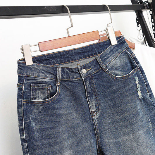 Jeans Oversize Mujer Cintura Alta Elástico Pierna Ancha - Image 4