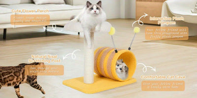 Árbol para Gatos con Túnel y Rascador de Sisal - Marco de Escalada Bee Cat - Image 7