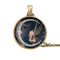 Moon Angel Time Gemstone Necklace Ancient bronze