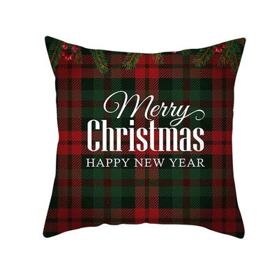 Funda de Almohada Navideña Cuadros Rojo Clásico - Image 19