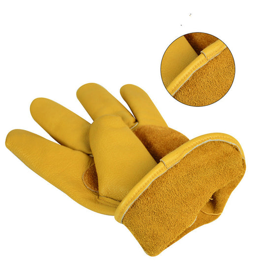 Guantes de Cuero Flor de Vaca para Soldadura y Jardinería - Protección Térmica Profesional - Image 3