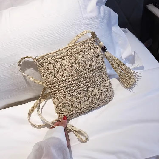 Bolso Tejido Cuadrado Pequeño - Bandolera Compacta y Elegante para Diario - Image 2