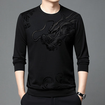 Playera Casual de Cuello Redondo con Textura Flocking para Hombre - Image 8