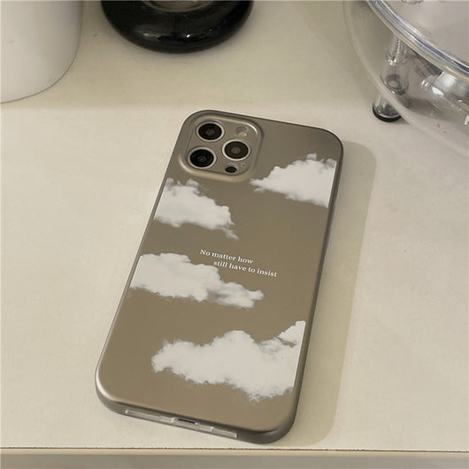 Funda Protectora Premium Plateada Efecto Nube Esmerilada para Teléfono - Image 3