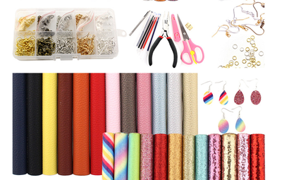 Set para Hacer Aretes DIY de Piel Sintética Doble Cara - Image 10