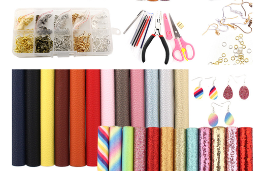 Set para Hacer Aretes DIY de Piel Sintética Doble Cara - Image 10