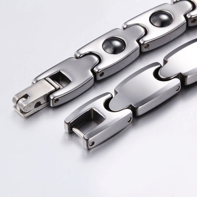 Pulsera Magnética de Acero Tungsteno para Hombre - Image 4
