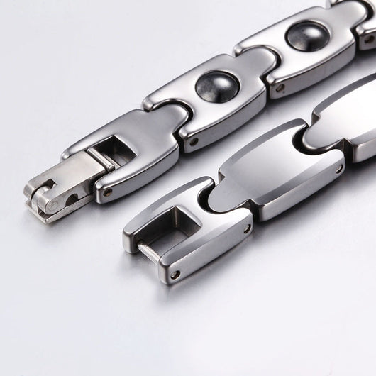 Pulsera Magnética de Acero Tungsteno para Hombre - Image 4