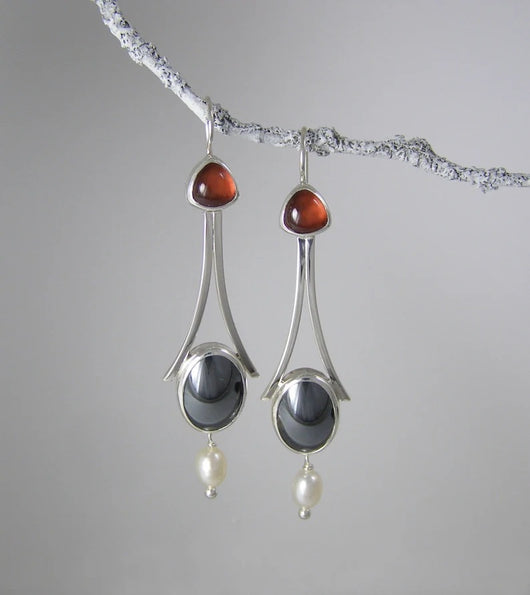 Aretes Rojo Retro Temperamento Fashion - Image 4