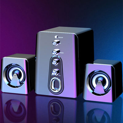 Parlante USB 2.1 Portátil con Subwoofer de Graves Profundos
