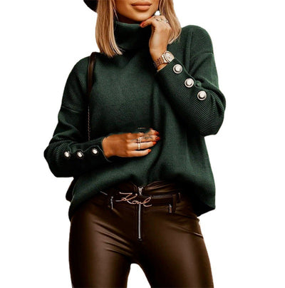 Suéter Cuello Alto Liso para Mujer - Abrigo Elegante para Invierno - Image 6