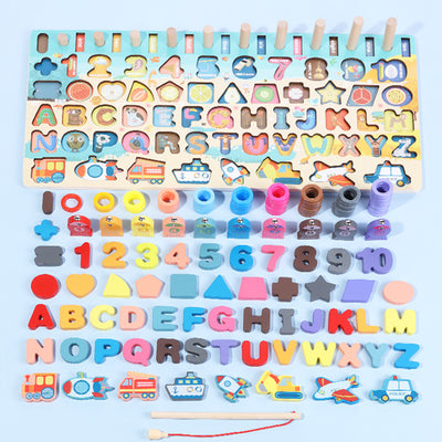 Juguetes Montessori de Madera: Tablero Educativo y Pesca Magnética para Bebés 1-3 Años - Image 5