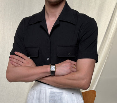 Camisa Cubana Manga Corta para Hombre - Tela Ligera Verano - Image 8