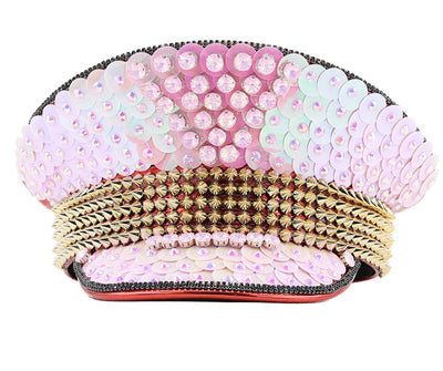 Gorra de Fiesta Rosa con Lentejuelas y Diamantes para Bodas y Eventos - Image 13