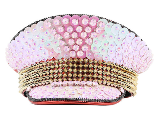 Gorra de Fiesta Rosa con Lentejuelas y Diamantes para Bodas y Eventos - Image 13