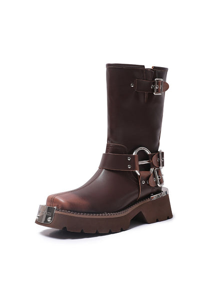 Botas Vaqueras Marrones con Tacón Elevador - Estilo Western Versátil - Image 9