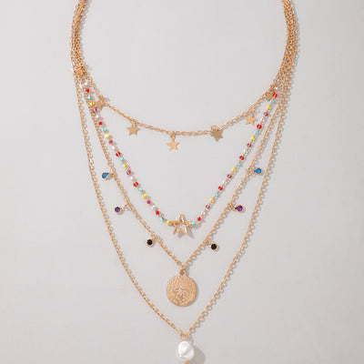 Collar Colgante Estrella de Perlas de Arroz Multicolor - Image 9
