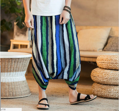 Pantalones Cortos Nepaleses a Rayas - Image 4