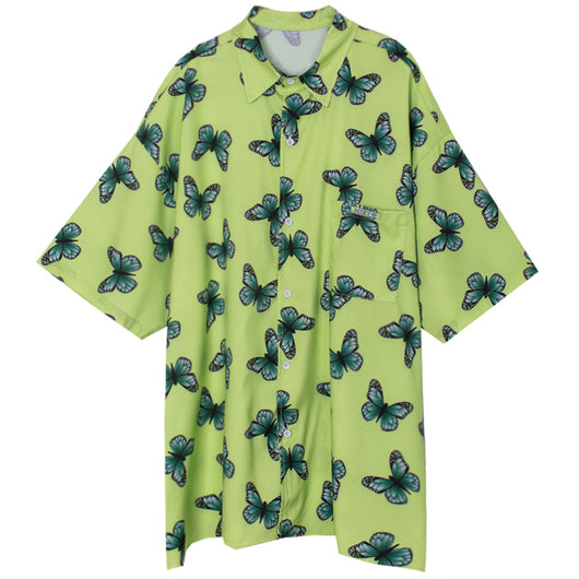 Blusa Manga Corta con Estampado de Mariposas - Image 2
