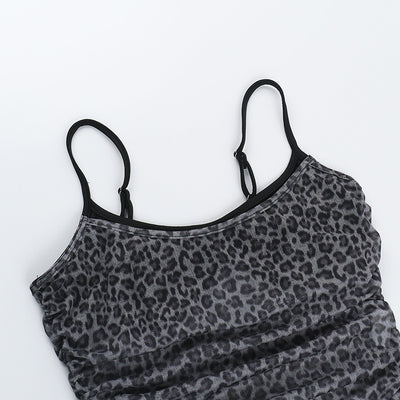Top Camisola Efecto Dos Piezas Estampado Leopardo con Malla - Image 16