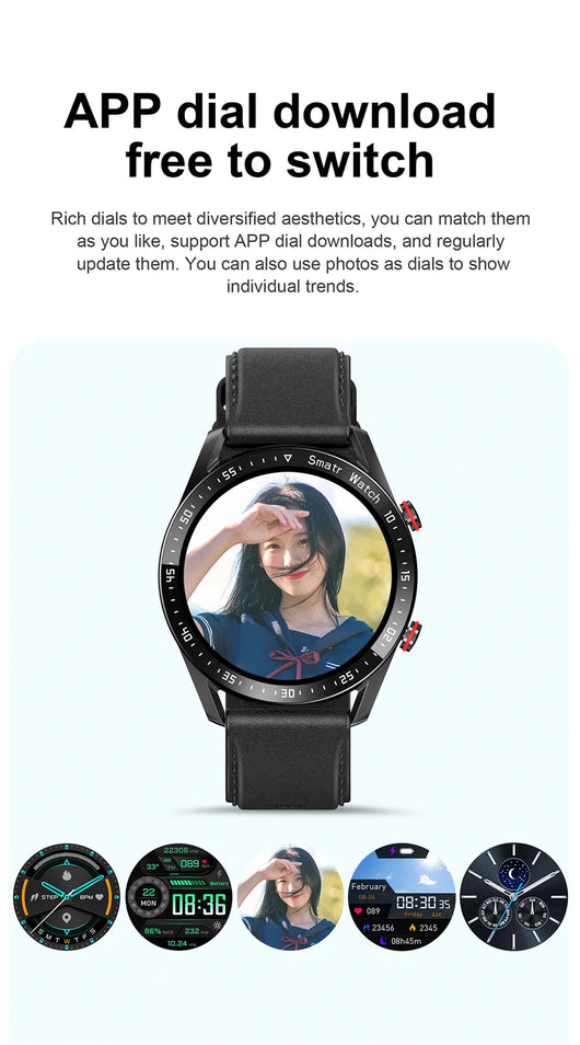 Reloj Inteligente ECG con Llamadas Bluetooth y Correa de Acero Inoxidable - Image 17