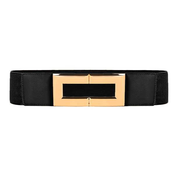 Cinturón Elástico Ancho para Mujer con Hebilla Cuadrada Metálica - Multicolor - Image 17