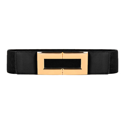 Cinturón Elástico Ancho para Mujer con Hebilla Cuadrada Metálica - Multicolor - Image 17