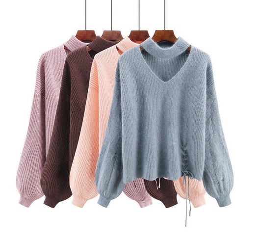 Suéter Suelto Roto Asimétrico para Mujer - Diseño Minimalista - Image 11
