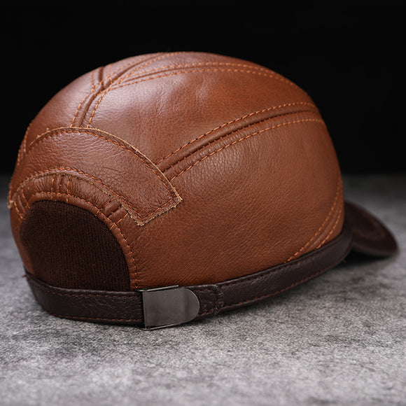 Gorra de Béisbol en Cuero Premium de Primera Capa