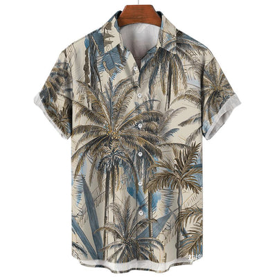Camisa Vintage de Verano para Hombre Cuello V Talla 5XL - Image 4