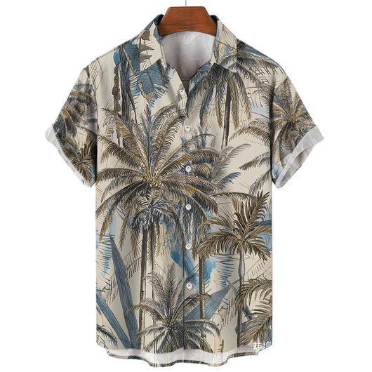 Camisa Vintage de Verano para Hombre Cuello V Talla 5XL - Image 4