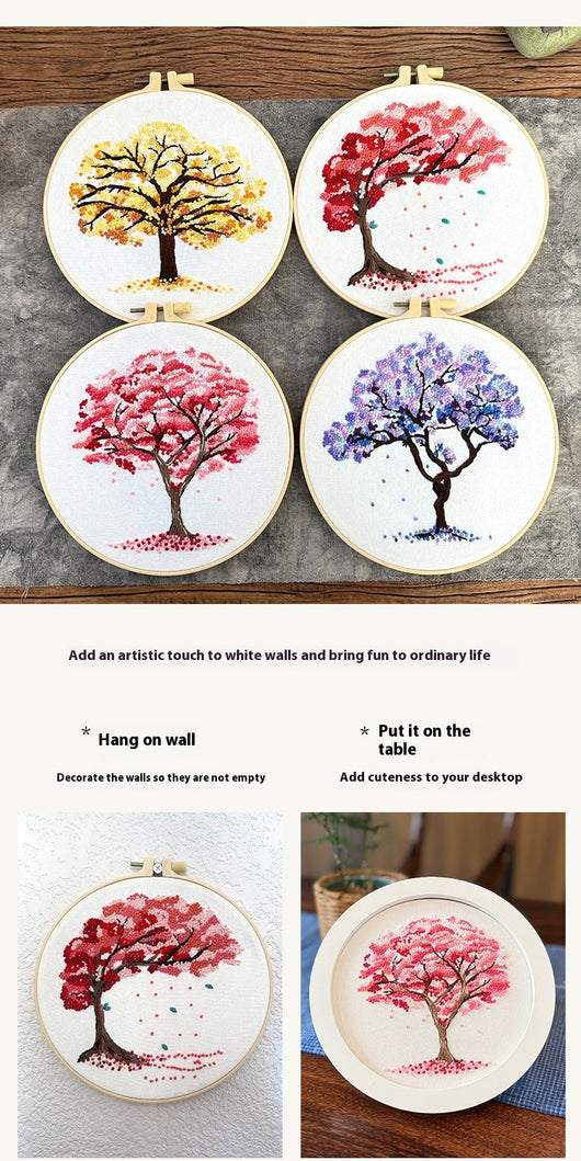 Kit de Bordado Principiante con Árbol Colgante - Pintura Textil - Image 12