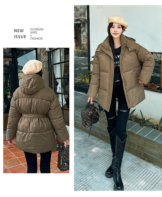 Abrigo Acolchado Estilo Coreano con Capucha - Algodón Premium Británico - Image 13