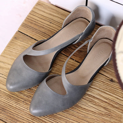 Sandalias Vintage de Cuero con Punta Afilada y Diseño Hueco - Image 15