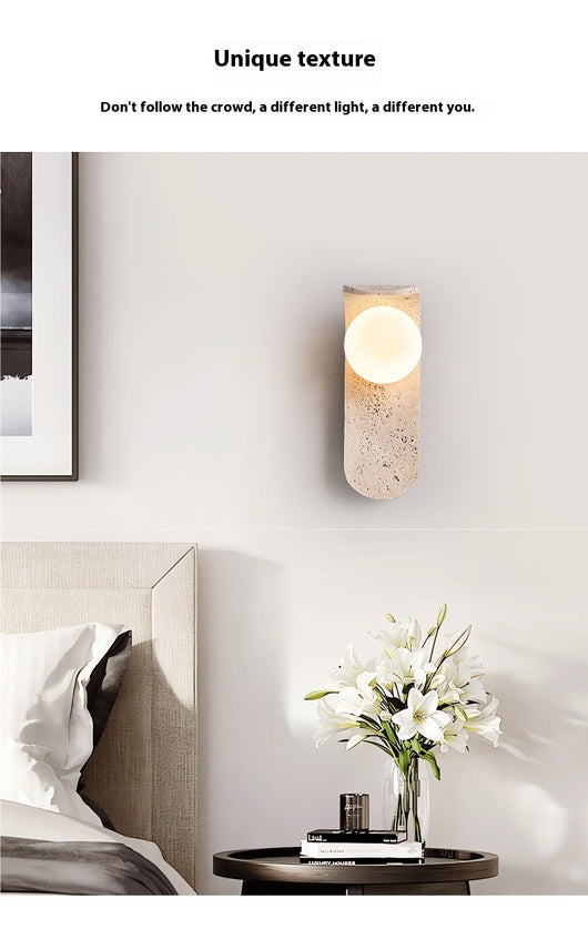 Lámpara de Pared Estilo Piedra Cave para Mesita de Noche - Image 13