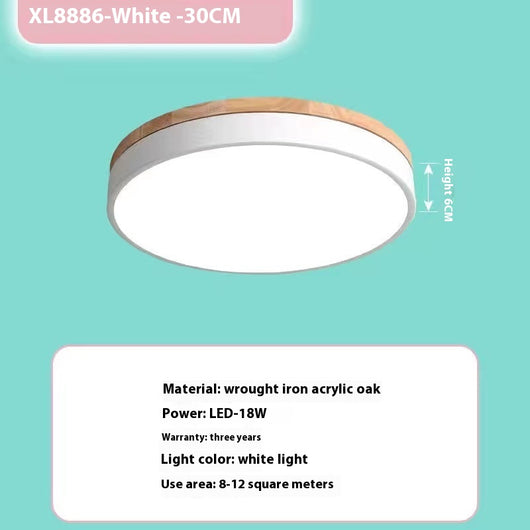 Lámpara de Techo Redonda de Madera - Iluminación Cálida para Dormitorio y Sala - Image 18