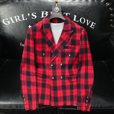 Blazer Slim Fit Cuadros para Hombre - Versátil para Negocios