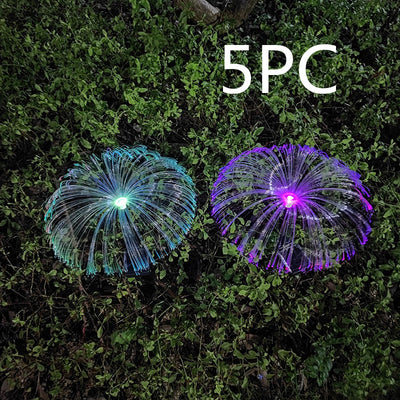 Luz Medusa Solar con Fibra Óptica para Decoración Navideña de Patio - Image 8