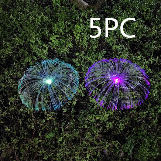 Luz Medusa Solar con Fibra Óptica para Decoración Navideña de Patio - Image 8