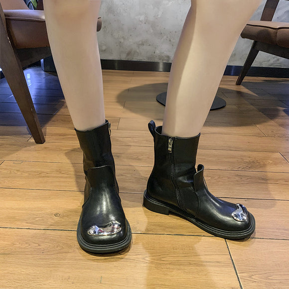 Botas Martin Planas con Punta Cuadrada y Hebilla Metálica
