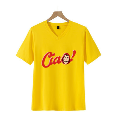 Playera Estampada Escote V Mujer Manga Corta - Image 3