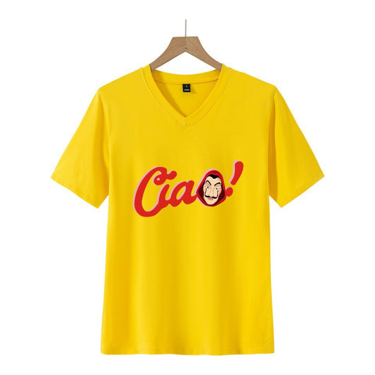 Playera Estampada Escote V Mujer Manga Corta - Image 3